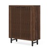 Lirago Brown 6-Tier Shoe Cabinet MDF Wooden 33.5x13.8x43.7 Louvered Doors Adjustable Shelves Storage - 4 of 4