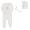 Ely's & Co. - Baby Footie + Bonnet - Velour Center Floral Collection - 2 of 2