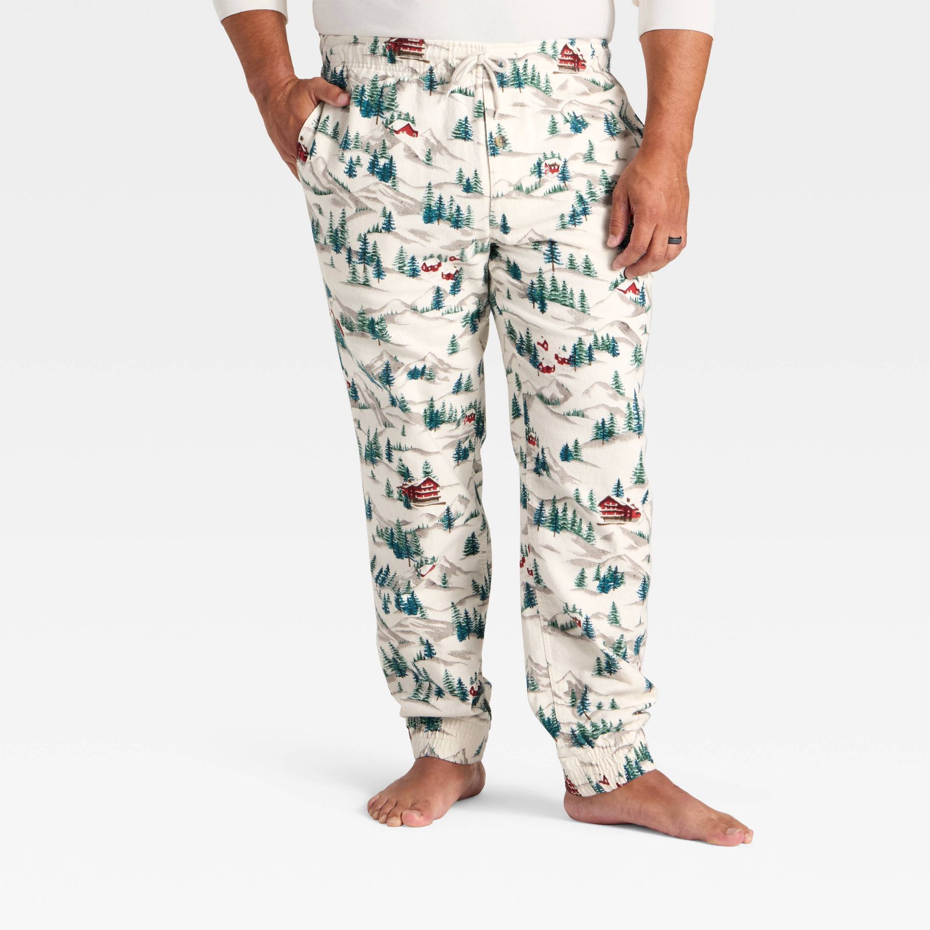 Men's Flannel Pajama Pant - Goodfellow & Co™ Cabin Print Ivory