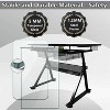 Glass Drafting Table Art Desk w/Drawers/Chair– Adjustable Professhional Artwork Drawing Drafting Table Desk, Glass-Topped Art Table for Home Office - 3 of 4