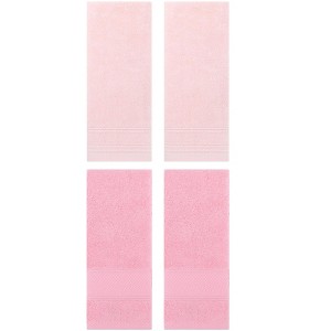 REGALWOVEN 4 Pcs Striped Comfortable Quick Drying Non-Linting Hand Towel 14" x 30" - 1 of 4