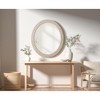 Elegant Lighting Oval Cornhusk Mirror 36x42 in Linen White - 2 of 4