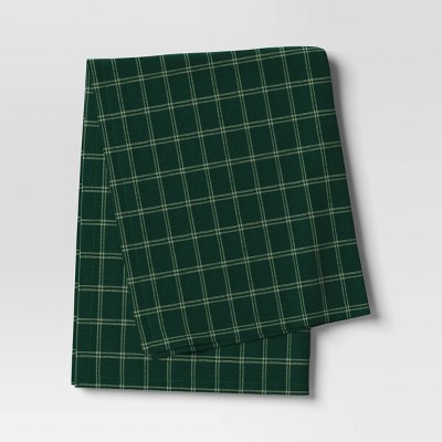 2pc Cotton Yarndye Green Plaid Kitchen Towel Farmhouse Chic by Threshold  Collection 