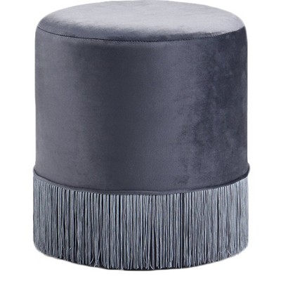 Meridian Furniture,Teddy Velvet Ottoman/Stool