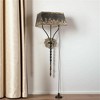Elegant Wall Sconce with Distressed Black Shade and Decorative Scroll Design, Vintage Home Lighting Fixture, 1pc - 4 of 4