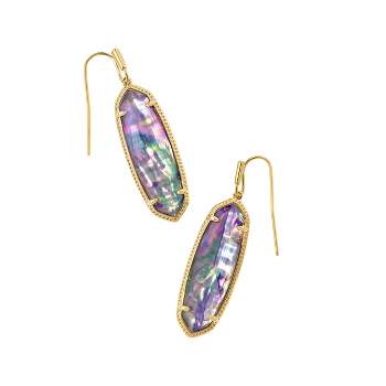 Kendra Scott Eleanor Abalone 14K Gold Over Brass Small Drop Earrings - Lilac Abalone