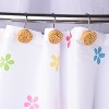 Aoibox Boho Shower Curtain Hooks Rings, 12 Pcs Decorative Woven Wicker Rattan Hangers for Bathroom Farmhouse Style Accessories (Wood Color) - 2 of 4