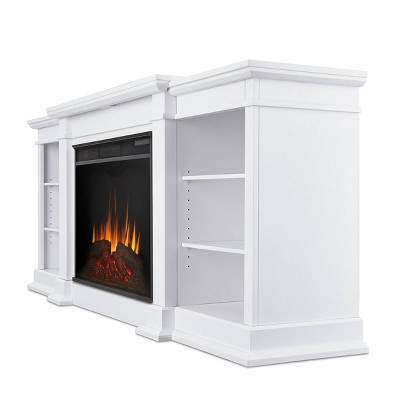White Fireplace Tv Stand Target, Distressed White Tv Console With Fireplace