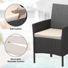 homfan 3-Piece Patio Furniture Set, With Cushions & Glass Table, All-Weather Rattan Chairs for Garden, Porch, Poolside - 3 of 4