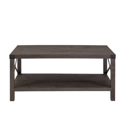 Sophie Rustic Farmhouse X Frame Coffee, Target Owings Side Table