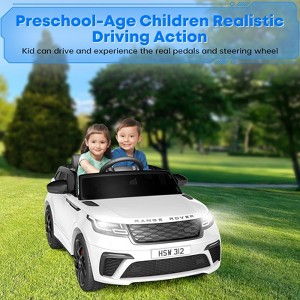 Licensed Land Rover Kids Electric Car with Remote Control - 2 Seater Ride On Toy with Rocking Mode, Pull Rod & Bluetooth Music, Gift - 1 of 4