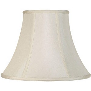 Imperial Shade Creme Medium Bell Lamp Shade 7" Top x 14" Bottom x 11" Slant x 10.5" High (Spider) Replacement with Harp and Finial - 1 of 4