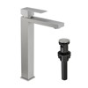 Kumasinova Waterfall Vanity Faucet,Single Handle 1-Hole Deck Mount Bathroom Sink Faucet with Pop-Up Drain,Easy Clean Geometric Design - 2 of 4