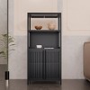 Rbied 24.5 in. W x 13 in. D x 52 in. H Bamboo Storage Cabinet Linen Cabinet for Bathroom Living Room Kitchen Study Porch - 2 of 4