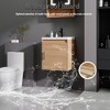 KTMBDW Floating Bathroom Vanity with Sink, Single Sink Wall Mounted Bathroom Vanity, White Ceramic Basin Top for Small Space - 2 of 4