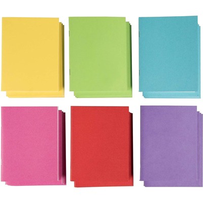 24-Pack Colorful Blank Notebooks Bulk, 4.25" x 5.5" Pocket Journal for Travelers & Diaries