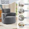 PAGED Swivel Accent Chair Upholstered Accent Barrel Chair Round Sofa Chair with Adjustable Headrest for Living Room - 4 of 4