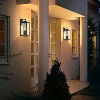 C Cattleya 2-Light Matte Black Dusk to Dawn Outdoor Wall Lantern Sconce with Clear Tempered Glass - 4 of 4