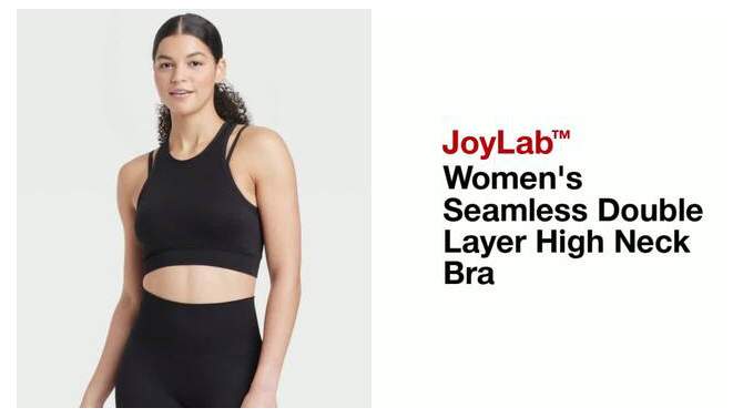 Women's Seamless Double Layer High Neck Bra - JoyLab™, 2 of 11, play video
