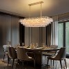 CityFurn 14-Light Modern Gold Rectangular Chandeliers Glass Kitchen Island Lights for Dining Room - 4 of 4