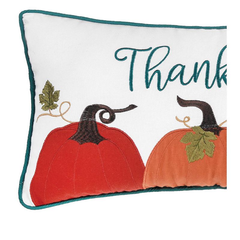 C&F Home 10" x 20" Thankful Pumpkins Applique and Embroidered Pillow, 2 of 6