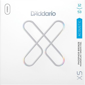 D'Addario XS 80/20 Bronze Coated Acoustic Guitar Strings 3-Pack - 1 of 1