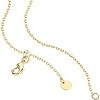 Minimalist 14K Gold CZ Cross Necklace - Linear Bezel Design - 3 of 4
