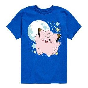 Boys' - Pokémon - Clefairy Moon Stars Short Sleeve Graphic T-Shirt - 1 of 4