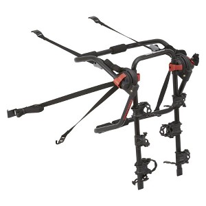 Yakima HangOut Car Trunk Steel Compact Foldable 3 Bicycle Bike Mount Rack Carrier with Adjustable Strap System and Padded Feet, Black - 1 of 4