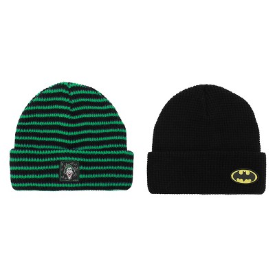 Dc Comics Joker And Batman 2-pack Beanies - Officially Licensed
