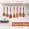 Itopfox 9-Piece Teak Wooden Kitchen Utensil Set with Spoon Rest, Comfort Grip Cooking Spoons & Utensil Holder for Easy Storage - 2 of 4