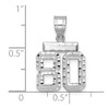 Black Bow Jewelry 14k White Gold, Varsity Collection, Small D/C Pendant, Number 80 - 2 of 3