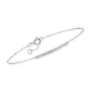 Pure Collection by Ross-Simons 0.10 ct. t.w. Diamond Bar Bracelet in Sterling Silver - 1 of 4