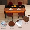 KWPZQEB 63" Modern Kitchen Island, Imitation Marble Rectangle Dining Table with LED & Grille Design for Dining Room, Living Room, Bar, Office - 4 of 4