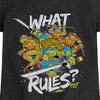 Girls' - Teenage Mutant Ninja Turtles - What Rules? Leo and Brothers Fitted Short Sleeve Graphic T-Shirt - image 2 of 4