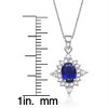 Guili Sterling Silver White Gold-Plated Pendant Necklace with Brilliant CZ in Blue, Green, or White—A Stunning, Timeless Piece for Any Occasion. - 4 of 4