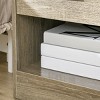 FONTOI End Tables Gray Wood Grain with Drawer and Open Shelf Nightstand for Bedroom Living Room Small Space, Gray, 23.64"*18.32"*5.52" - 4 of 4
