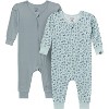Modern Moments by Gerber Baby Neutral, Toodler and Child Blue 2PC Snug Fitting Footless Pajamas 2T - 3 of 4