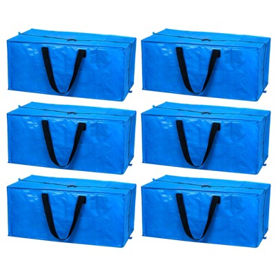 Unique Bargains Waterproof Extra Large Foldable Space Saving Storage Tote 6 Pcs