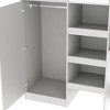 NicBex Full Size Bunk Bed with Desk Loft Bed Wooden Bed Frame with Wardrobe, 3 Shelves, 3 Drawers, Ladder and Guardrail, No Box Spring Required, Gray - 4 of 4