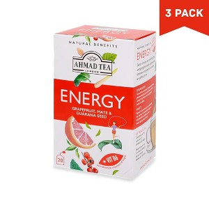 Ahmad Energy Grapefruit, Mate & Guarana Seed Tea Infusion 20ct tea bags - Pack of 3 - 1 of 4