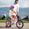Costway 12"/14"/16"/18" Kid’s Bike with Training Wheels Adjustable Handlebar & Seat Handbrake Black/Pink/Silver - 2 of 4