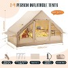 AMERLIFE Inflatable Camping Tent, Large Blow Up Cabin with Pump, Skylight, Stove Jack, Waterproof Oxford Fabric, Easy Setup Family Glamping Shelter - 2 of 4