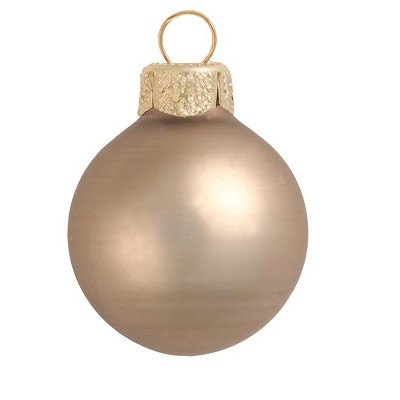 Northlight 40ct Matte Glass Ball Christmas Ornament Set 1.5" - Antique Gold