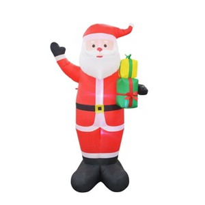 Jeco Inc. 8' Santa Inflatable Christmas Decoration: Easy Setup, Weather Resistant, Indoor/Outdoor Use - 1 of 1