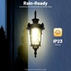 YIYIBYUS 1-Light Black Retro Outdoor/Indoor Waterproof Lantern Wall Sconce with Glass Shade - 3 of 4