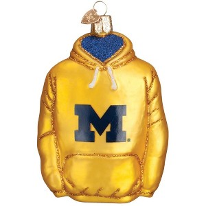 Old World Christmas Glass Blown Ornament, Michigan Hoodie - 1 of 3