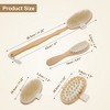 Unique Bargains Long Handle Bristles Bath Brushes 17 Inch Wood Color 1 Set - 3 of 4