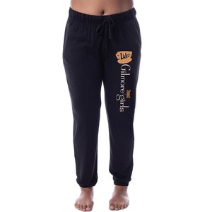 Gilmore Girls Womens' Luke's Diner Logo TV Show Sleep Jogger Pajama Pants Grey - 1 of 3