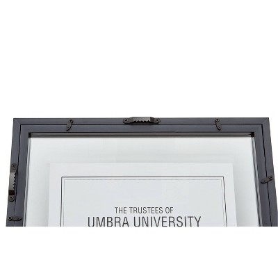 Classic Black 11x14 Wood Floating Document Frame